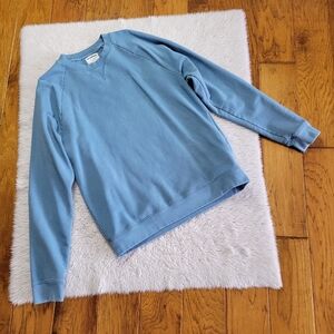 Brooklinen Sweatshirt Men's Medium Blue The Loungewear Collection Modal Cotton